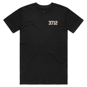 The Code Tee in Black, front